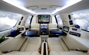inside limousine