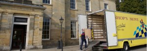 Moving company truck