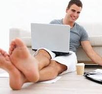 man on his laptop