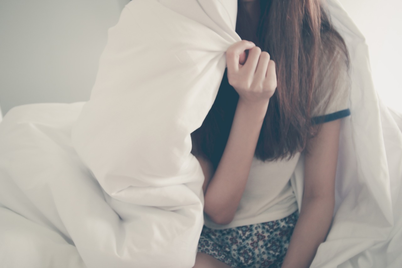 girl inside blanket