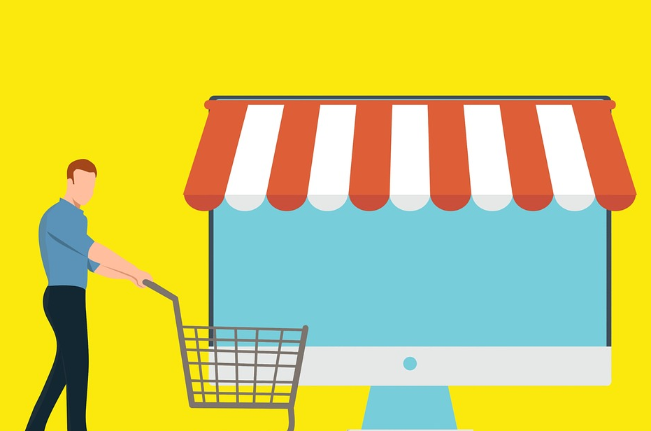 man doing e-commerce business
