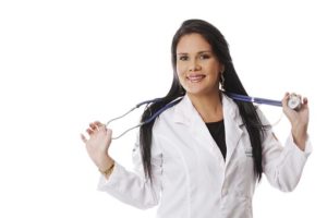 nurse with hair extensions